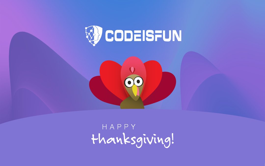 Codeisfunlive's tweet image. 🦃 Grateful hearts and full plates! 🍂✨ Wishing you a day filled with warmth, joy, and a feast. Happy Thanksgiving! 🧡🌽 #ThanksgivingJoy #GratefulHeart #FeastModeOn