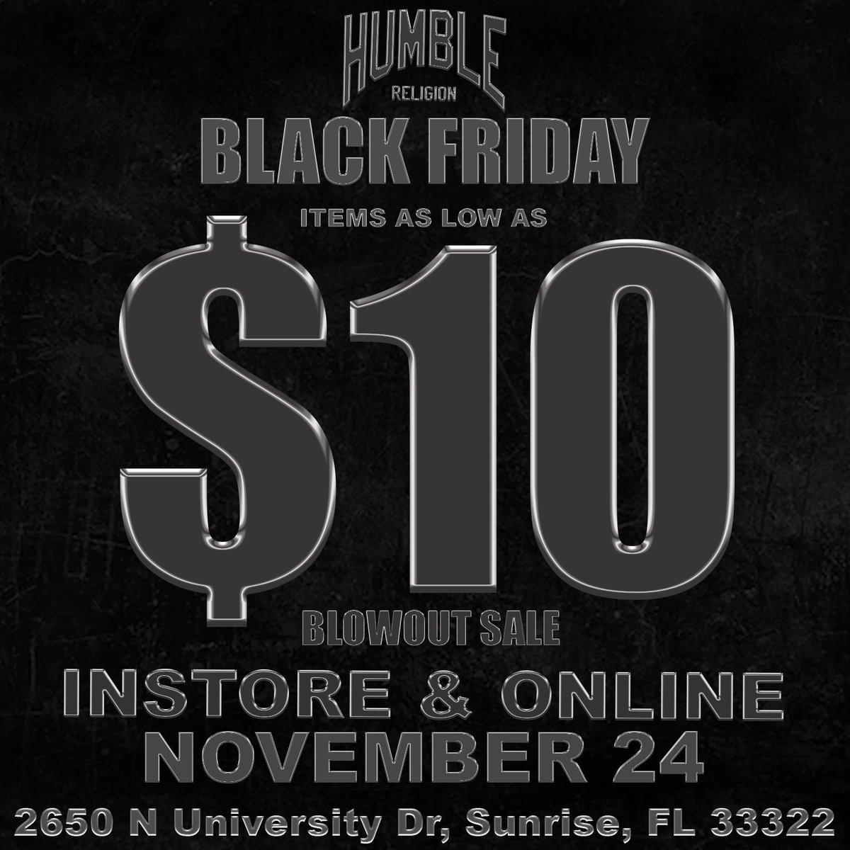 🚨BIGGEST SALE EVER🚨 
Black Friday Sale Starts Midnight This Friday Online — InStore Hours 12-7pm
