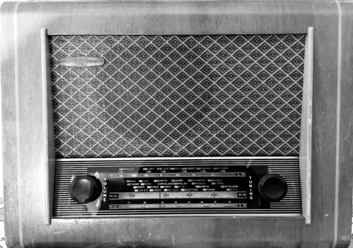 A Friday evening around the radio with my mother and grandmother.

Announcer speaks
Tragic news on autumn eve
Tears blend with silence