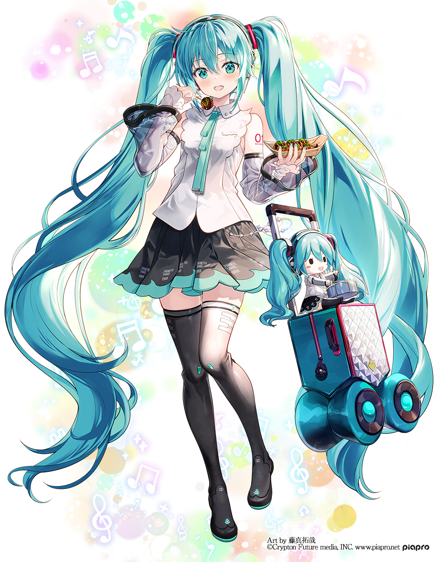 初音ミク 「たこ焼きミクさん☆ #いいツインテールの日」|藤真拓哉のイラスト