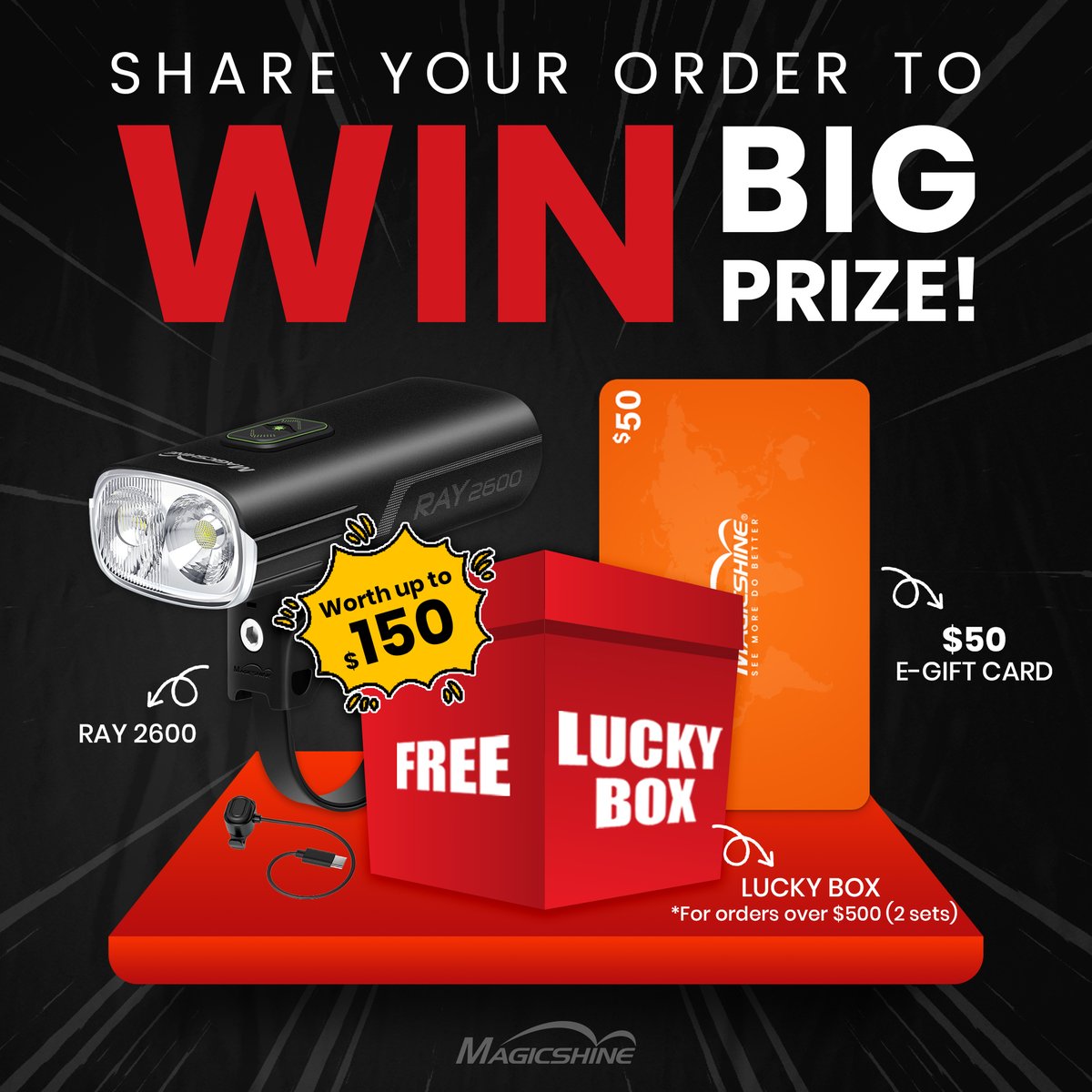 Giveaway Time! | Share Your Order to Win Big Prize!
The Magicshine Black Friday sale is in full swing! Adding more fun to this bash!🔥

gleam.io/PKDJO/share-yo…
👆Contest link in bio!👆

#magicshine #bikelights #blackfriday #blackfridaysales #giveaway  #giftcard
