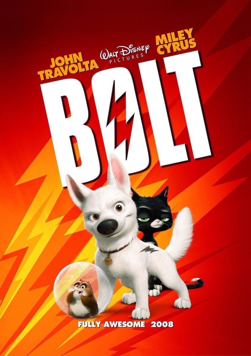 FilmNewsNos's tweet photo. 🎬MOVIE HISTORY: 15 years ago today, November 21, 2008, the movie ‘Bolt’ opened in theaters!

#JohnTravolta #MileyCyrus #SusieEssman #MarkWalton #ChloeGraceMoretz #MalcolmMcDowell #NickSwardson #DiedrichBader #GregGermann #JamesLipton #KariWahlgren @GreyDeLisle #Disney @Disney https://t.co/6seXZLohd9