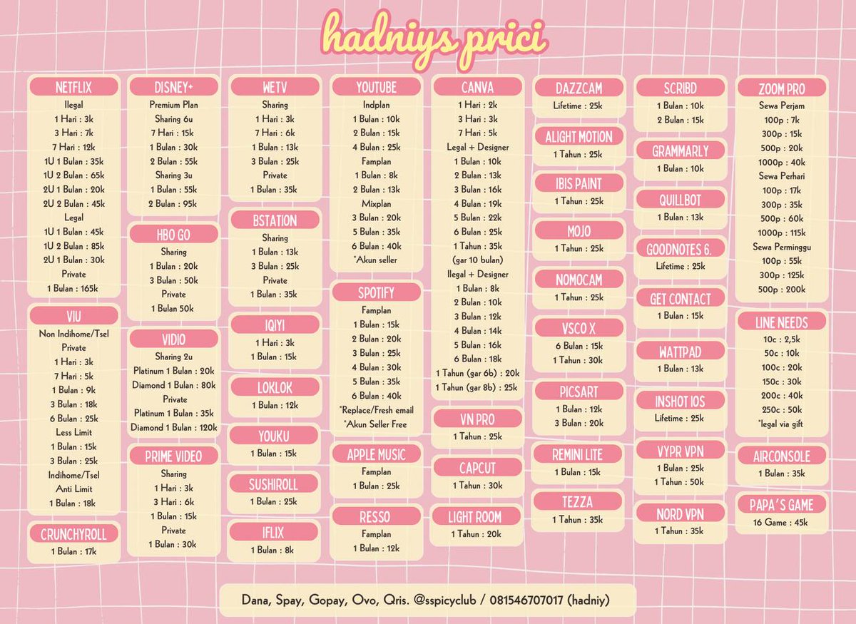 #zonauang 

helu, hadni ada nih kak! ( ๑ ˃̵ᴗ˂̵)و ♡  sedia apprem, koin line, air console &amp; sewa zoom‼️✨
fast respon, fast proses, bergaransi dan trusted 100%! 🌷🫧💭

yuk order ke dm <a href="/sspicyclub/">hadniy : order ke 𝐖𝐀 🩰</a> atau wa linktr.ee/hadniy⁩ 🤍