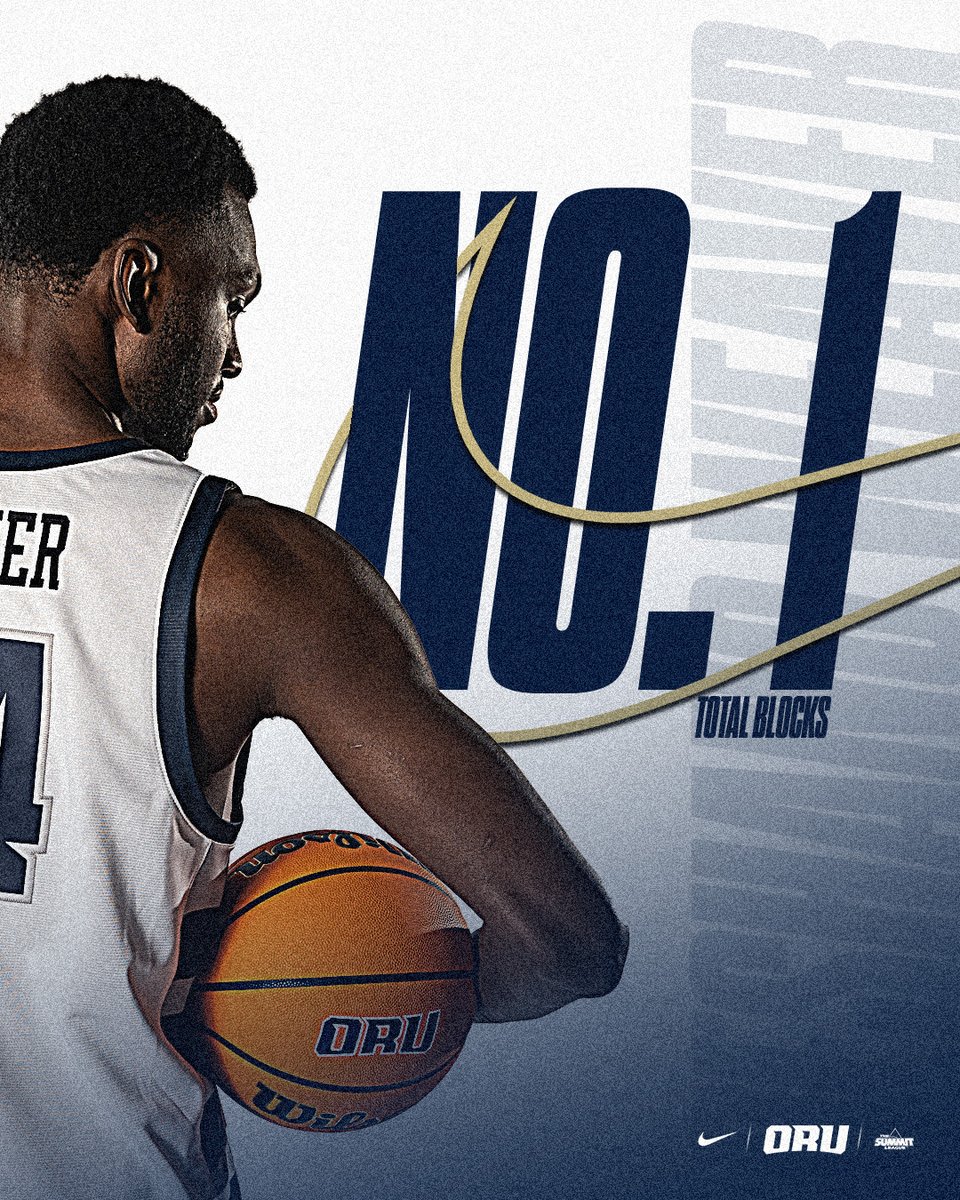 ORUMBB's tweet photo. With 3 blocks tonight DJ Weaver leads the nation in total blocks. 🚫🤚
#ORUMBB | @Dshezl13 https://t.co/cEbgvjx5Yt