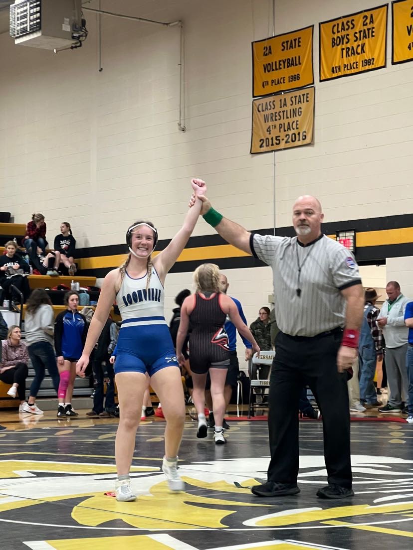 KDNewham's tweet photo. Super proud @LillianNewham for trying something new.  She picked her first ever takedown and pin tonight at the Versailles tournament. #shesawrestler https://t.co/Lg8fCzRCQD