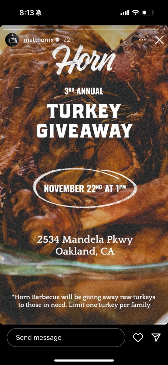 Even though he’s gone through some devastating losses this week,  Chef Matt Horn &amp; the folks at <a href="/HornBarbecue/">Horn Barbecue</a> are giving back to the community tomorrow!