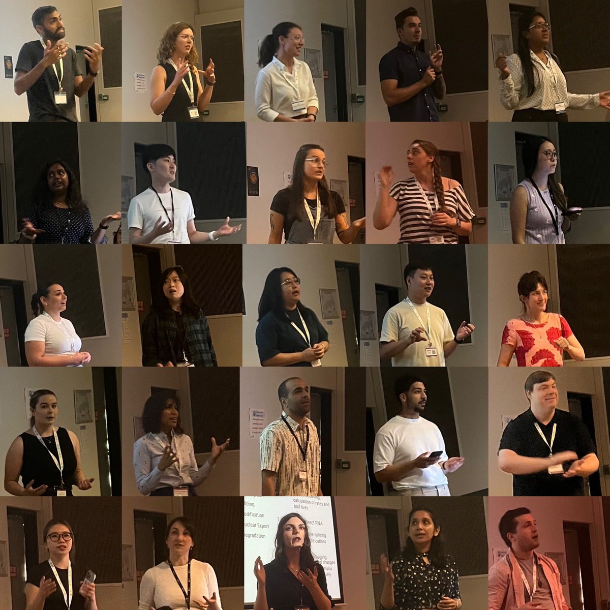 Day 3 of the EMBL PhD Course and 25 students courageously delivered their 3MT under the watchful eye of <a href="/DrPayne_AMR/">Jenn Payne</a> . Hand gestures and creative analogies were in full force.