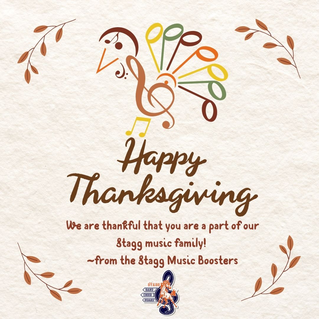 Thankful for YOU! <a href="/StaggHighSchool/">Stagg High School</a> <a href="/StaggMarching/">Stagg Marching Chargers</a> <a href="/StaggBands/">A.A. Stagg Bands</a> <a href="/StaggChoirs/">🎼 Stagg Choirs</a> <a href="/StaggColorGuard/">Stagg Color Guard</a> <a href="/CHSD230/">District 230</a>