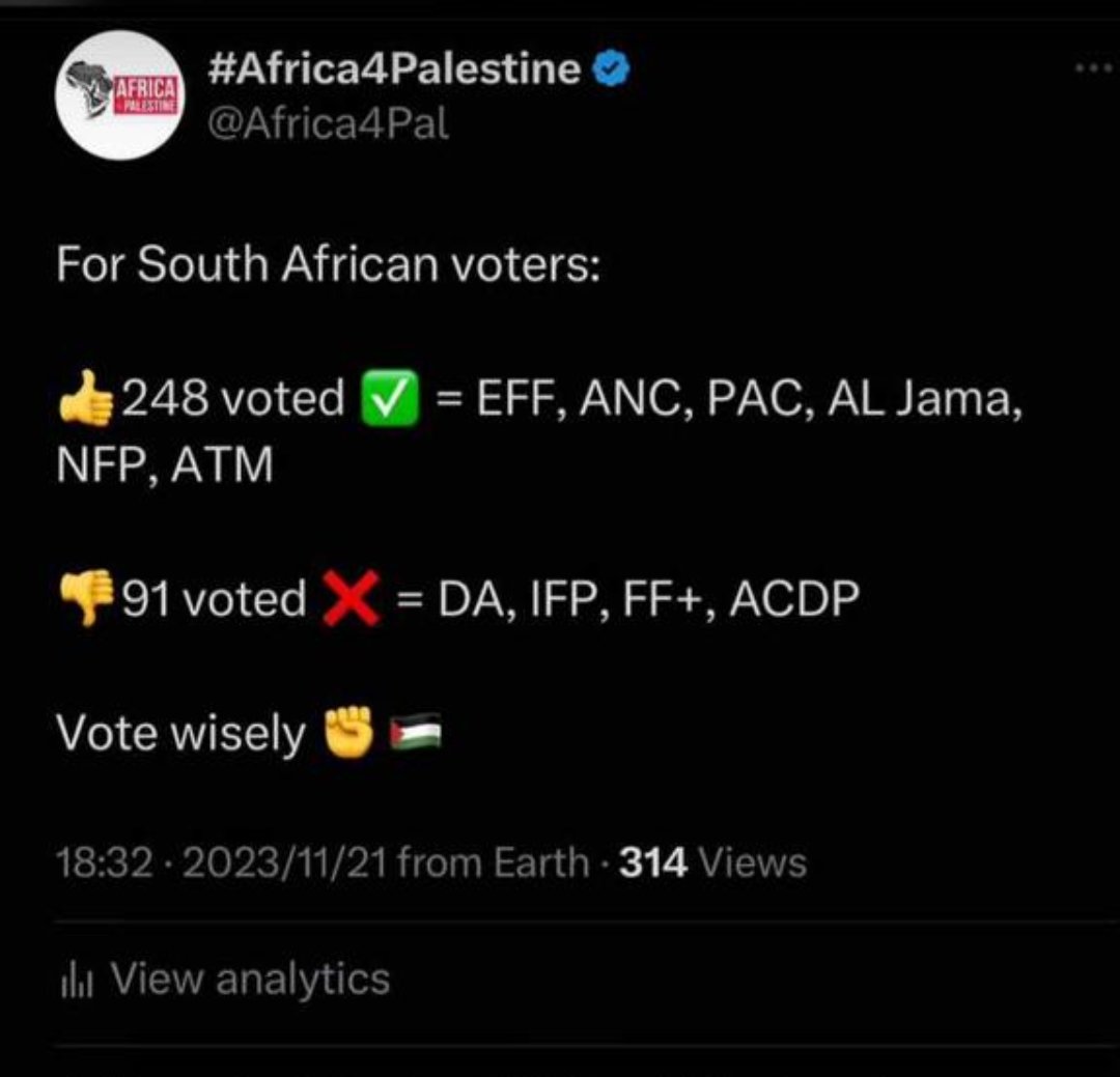 Know your enemy.....🇿🇦🇵🇸