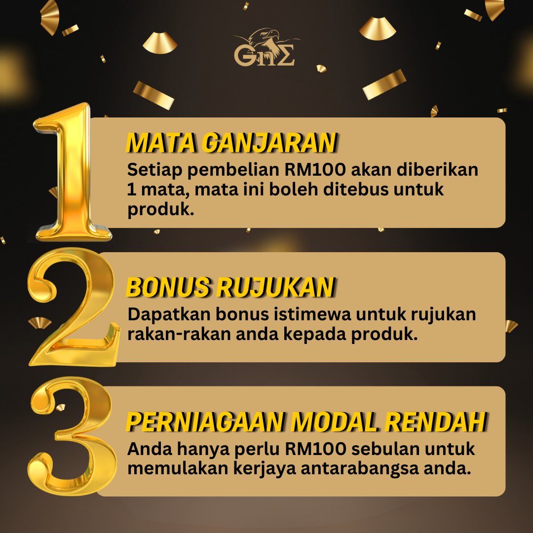GoldGJeliGamat's tweet photo. REBUT GANJARAN ANDA SEKARANG DENGAN MENJADI AHLI GNE!

Nikmati manfaat eksklusif sebagai Ahli GNE penuh ganjaran!

GNE - Ganjaran, Kesihatan, dan Perniagaan Modal Rendah! 
https://t.co/nBQoSHgzTf 

#PercumaGoldG #MataGanjaran #BonusRujukan #PerniagaanModalRendah #ColdplayinKL https://t.co/b03frREoAr