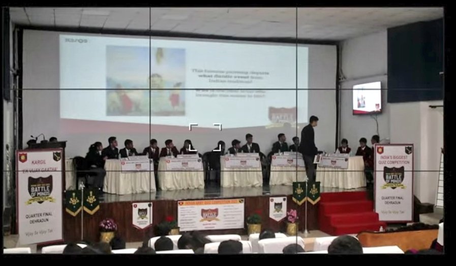 PRODefDehradun's tweet photo. #IndianArmy is hosting the Quarter Finals of 'Battle of Mind' at #Birpur Cantt. 15 teams comprising of talented children from all corners of the country are battling out their prowess and skills.
Watch live - https://t.co/boAlB9QKvJ https://t.co/pkfWnC8Khn
