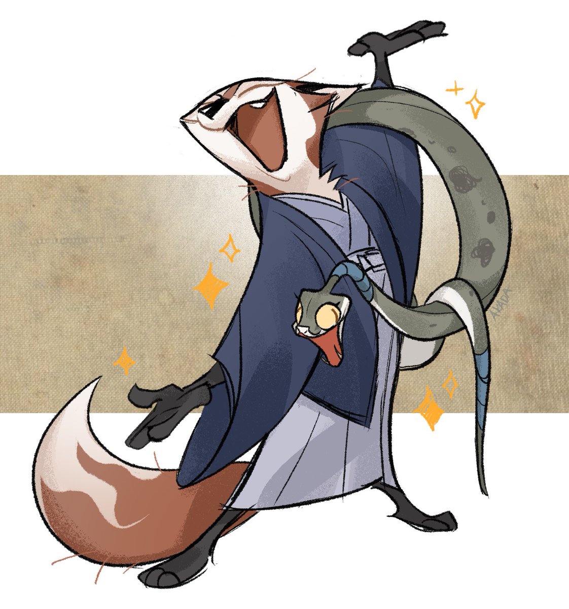 japanese clothes open mouth hakama standing sparkle solo tongue  illustration images