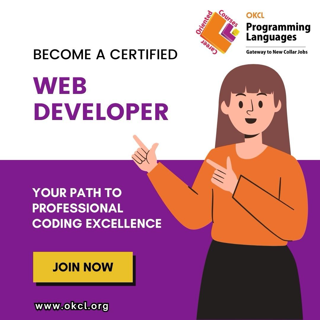 odisha_okcl's tweet image. Transform your passion for coding into a certified skill set! Join our comprehensive programming certification program and embark on a journey to become a certified Web Developer.
⬇️
okcl.org/programs/okcl-…
.
.
.
#CertifiedProgrammer #CodingCertification…