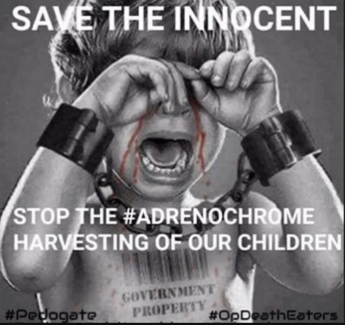 This is reality news folks 
Child Sex ,Child Sacrificing , and Child Trafficking 
Adrenochrome Drug Trade 
Organ Harvesting 
Satanic Pedovore Cults
 #SaveOurChildren 
 #SaveTheInnocent 
 #StopTheAdrenochromeHarvesting