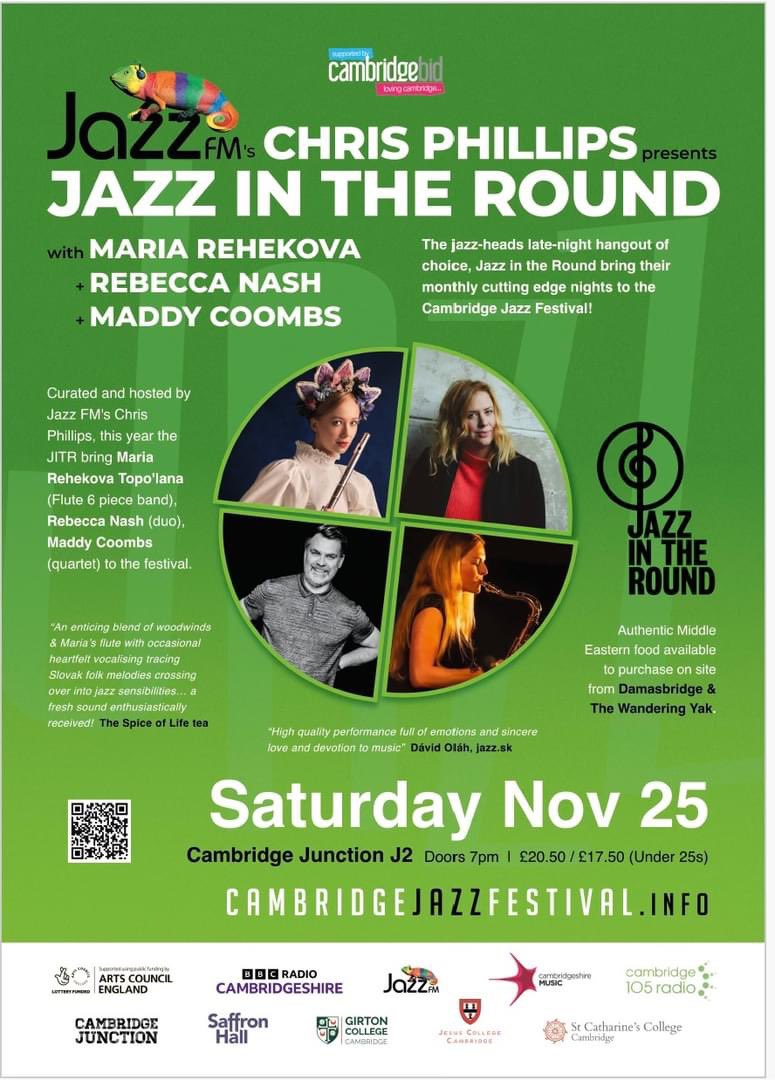 This Saturday! 🎉 @NMalcolmmusic and I will be performing @CamJazzFest Excited to explore the Element 78 album as a duo… 💫 Big thanks to @chrisphilips for the invite 💝