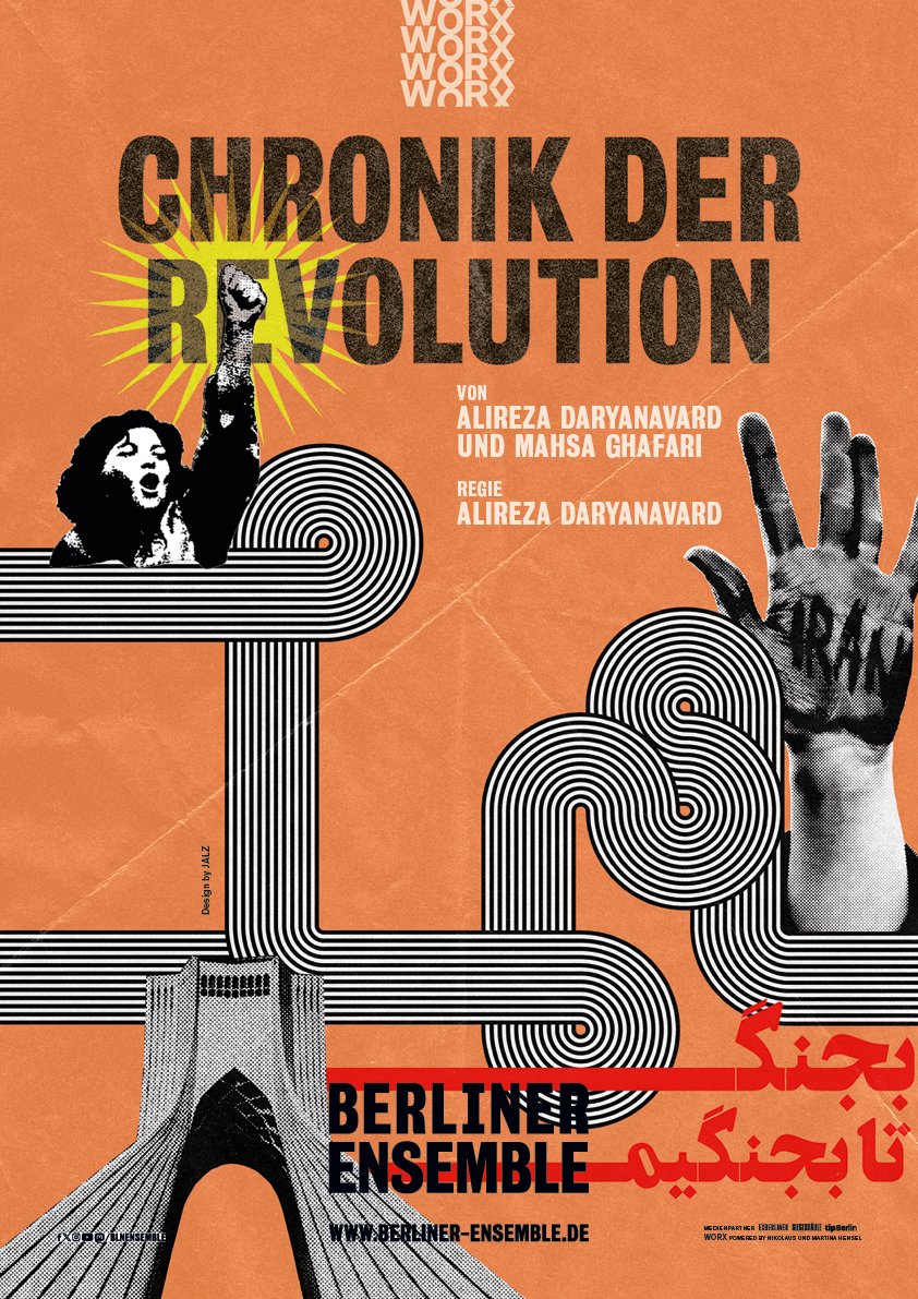 blnensemble's tweet photo. unsere nächste WORX-Premiere ist "Chronik der Revolution". Alireza Daryanavard bringt im Rahmen unseres Regieförderprogramms seine erste Inszenierung im Werkraum auf die Bühne, am 3.12. ist Uraufführung. #BEworx #BErevolution https://t.co/m3oz4pFpLe
