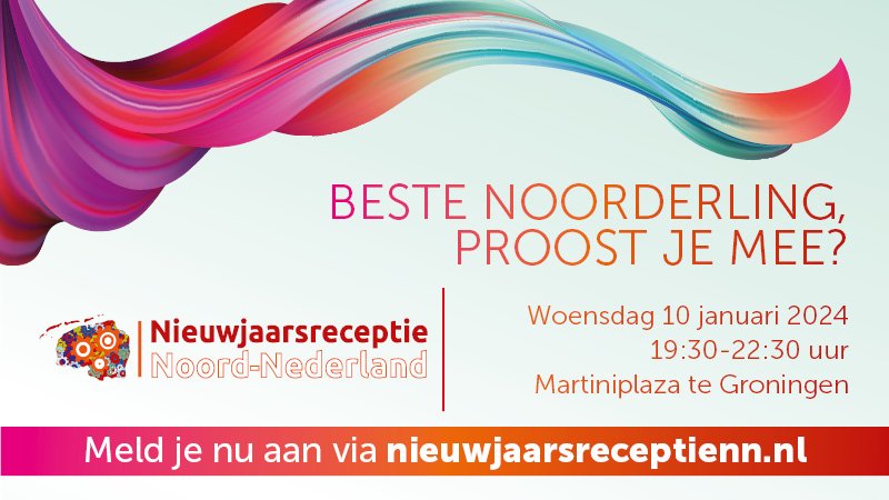Ga je mee naar Noord-Nederlands grootste café? 🥂Hier proosten ondernemers en bestuurders op een jaar vol kansen voor Noord-Nederland. Graag nodigen we je uit voor dé Nieuwjaarsreceptie Noord-Nederland 2024! Meld je nu aan via nieuwjaarsreceptienn.nl 
#Nieuwjaarsreceptienn