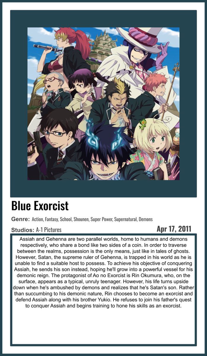 Anime Poster - Blue Exorcist #anime #poster