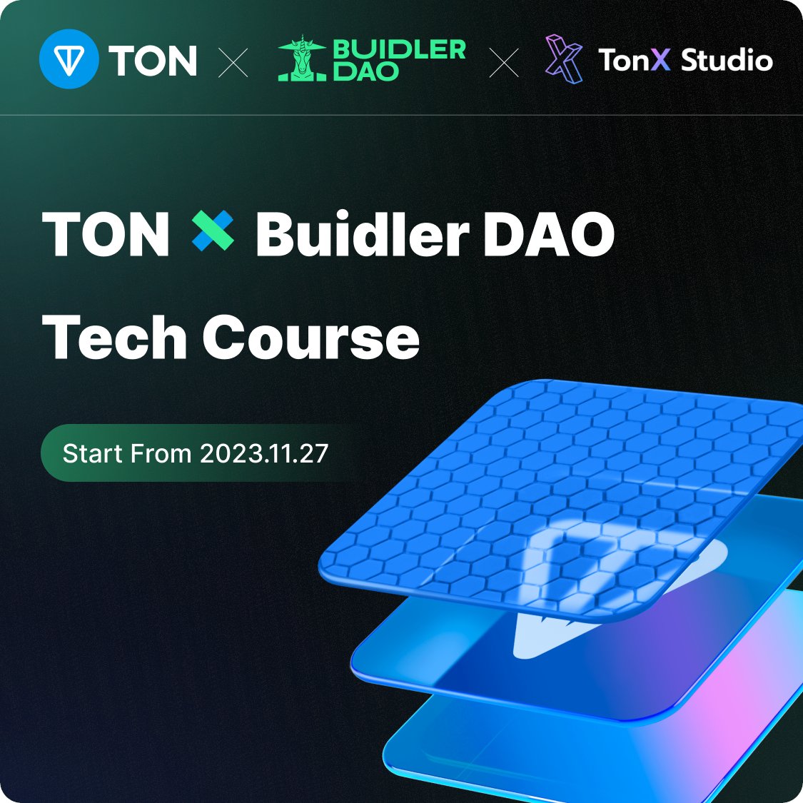 BuidlerDAO's tweet photo. Join the #TON ✖️ BuidlerDAO ✖️ @TonX_Studio Tech Course

Are you a #developer with a passion for #blockchain technology? Do you want to explore the TON blockchain ecosystem? This is the perfect opportunity for you! 🚀 @ton_blockchain

⬇️ Join TG Community：https://t.co/m0eOeg9Tke https://t.co/5ddixQU23F
