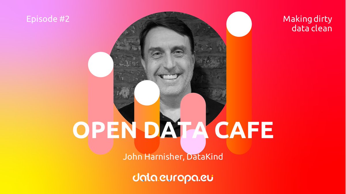 Did you listen to our first #OpenDataCafe podcast last week with @sverhulst?This week I’m proud to welcome John Harnisher, Head of Research at @DataKind, to discuss the importance of data quality, cleaning & preparing data for successful projects. Tune in: europa.eu/!k4JyCH