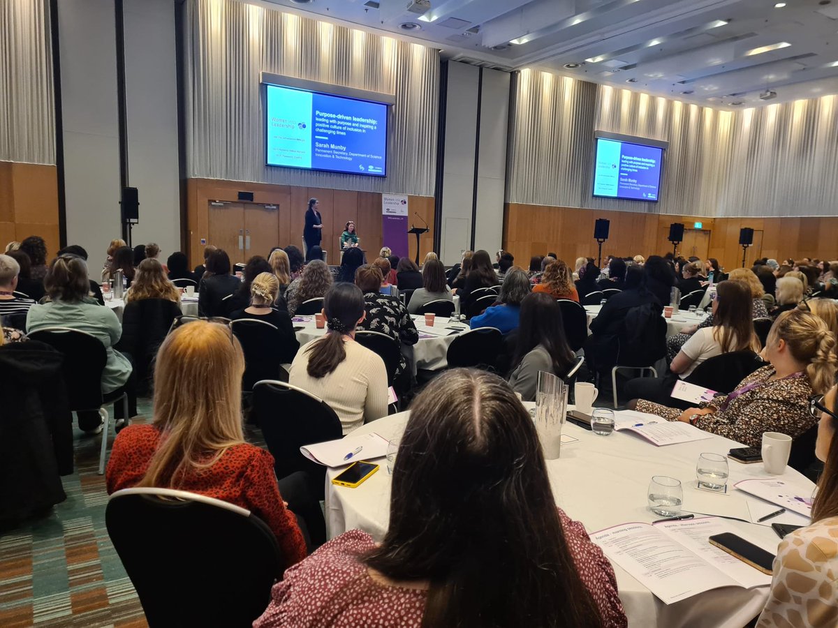 WiLeadership_UK's tweet photo. For our first session of the day we have the brilliant Sarah Munby discussing Purpose-driven leadership: leading with purpose and inspiring a positive culture of inclusion in challenging times. #WiL23 https://t.co/bemrvqPQ4n