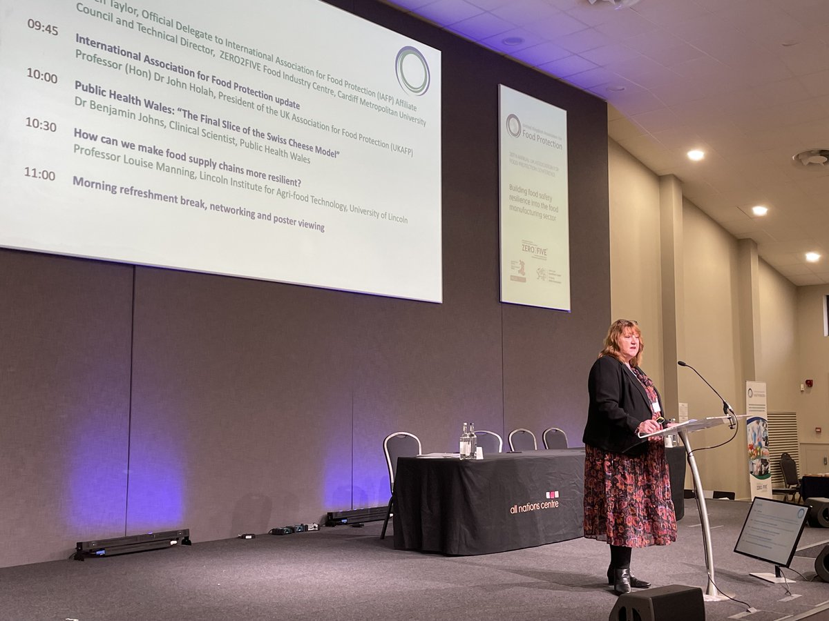 ZERO2FIVE_'s tweet photo. We’re excited to be at this year’s #UKAFP conference!

With a focus on ‘Building food safety resilience into the food manufacturing sector’, follow along for the latest updates from the day.

📸 Helen Taylor’s welcome address at #UKAFP2023 https://t.co/PSSlbqSOah