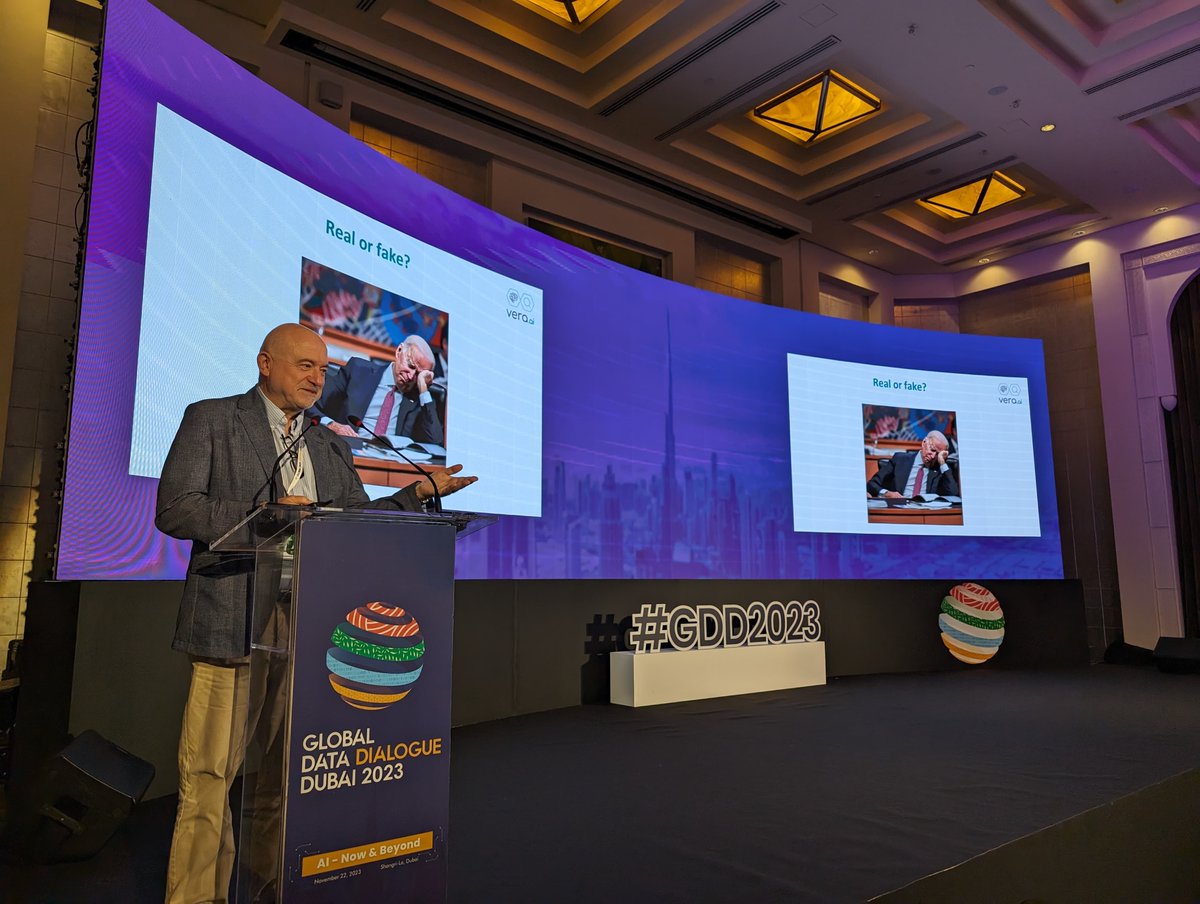 DataLEADS (@data_leads) on Twitter photo Speaking on AI vs Disinformation, <a href="/dteyssou/">Denis Teyssou</a> of <a href="/AFP/">AFP News Agency</a> says, "Fact-checkers are already using AI in their work. It is just that, most don’t realize. They are using AI when they use different open-source tools, messaging, and even emailing processes."
#AINowAndBeyond #GDD2023 Speaking on AI vs Disinformation, <a href="/dteyssou/">Denis Teyssou</a> of <a href="/AFP/">AFP News Agency</a> says, "Fact-checkers are already using AI in their work. It is just that, most don’t realize. They are using AI when they use different open-source tools, messaging, and even emailing processes."
#AINowAndBeyond #GDD2023