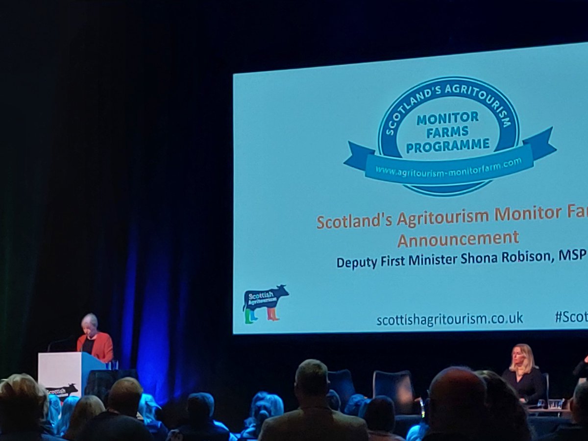 Deputy First Minister @ShonaRobison announcing new Agritourism Monitor Farms @ScotAgritourism #ScotAgConf23 at @perthTCH