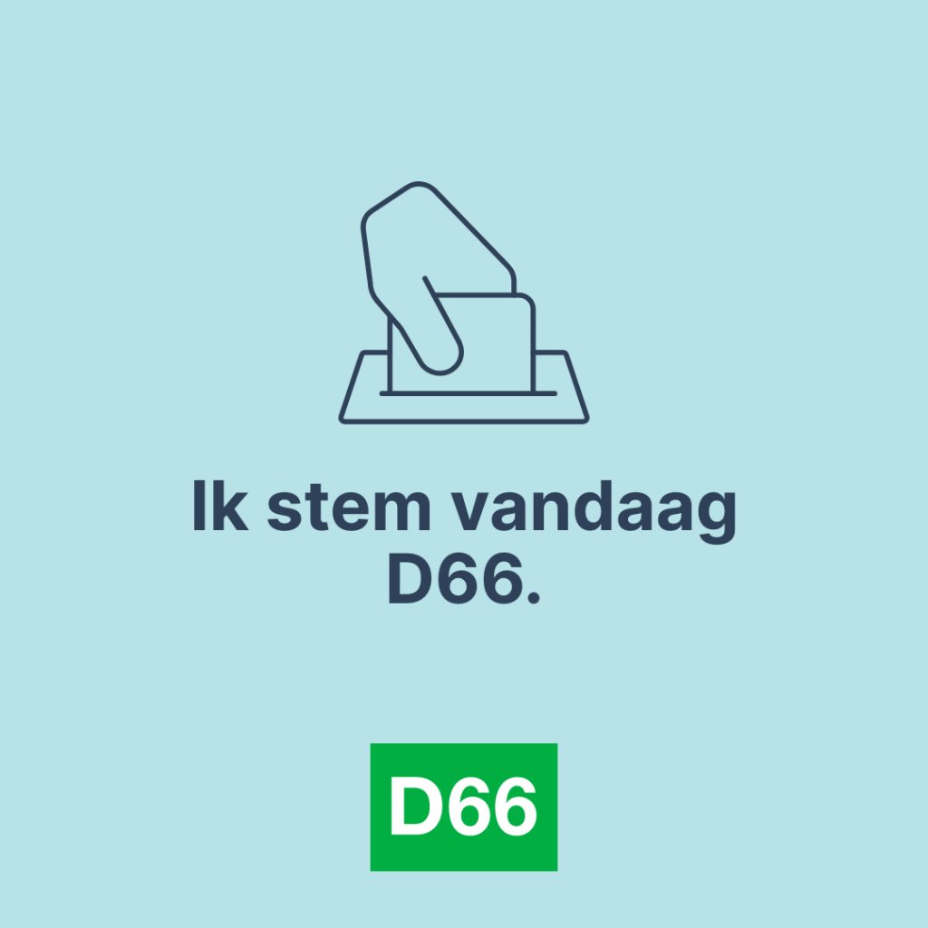 Vandaag stem ik voor onderwijs en klimaat.