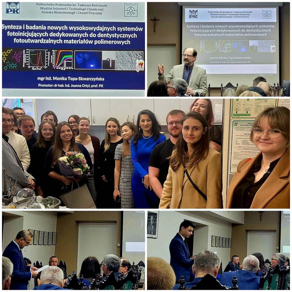Joanna Ortyl (@joannaortyl) on Twitter photo Yesterday we had the pleasure of attending the defense of the doctoral thesis of <a href="/monikatopa/">Monika Topa-Skwarczyńska</a> who is a member of our research group #OrtylPhotoLab.
This is the fourth doctorate defended with distinction this year 🔥💪
Congratulations <a href="/monikatopa/">Monika Topa-Skwarczyńska</a>‼️
We wish you continued success🚀 Yesterday we had the pleasure of attending the defense of the doctoral thesis of <a href="/monikatopa/">Monika Topa-Skwarczyńska</a> who is a member of our research group #OrtylPhotoLab.
This is the fourth doctorate defended with distinction this year 🔥💪
Congratulations <a href="/monikatopa/">Monika Topa-Skwarczyńska</a>‼️
We wish you continued success🚀