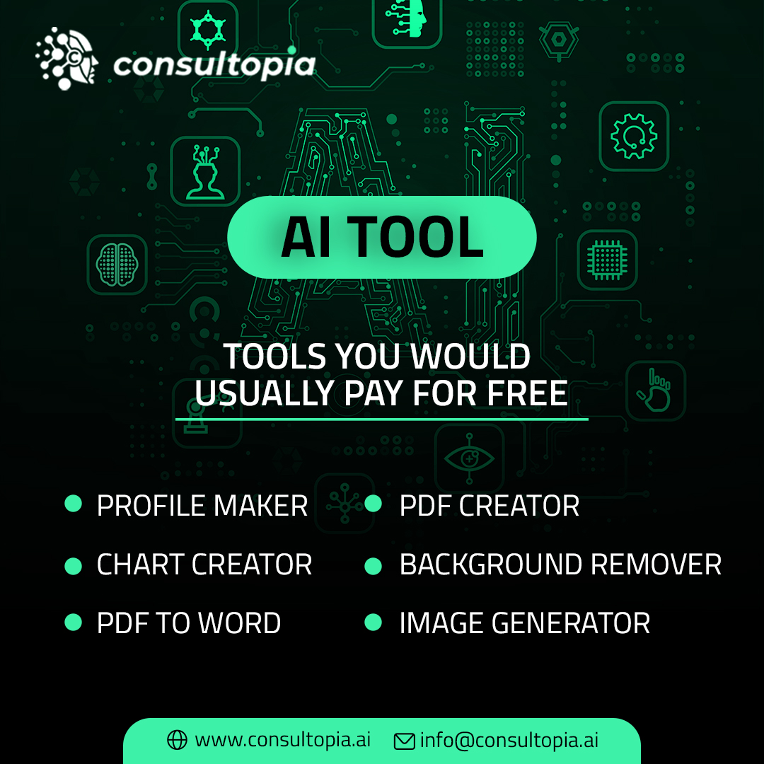 consultopia_ai's tweet photo. Unlock the power of AI with these incredible tools, now available for free! Elevate your creativity and productivity without breaking the bank. 🌟🤖

Contact us now:
🌐 https://t.co/Vm9pNf6v24
📧 Info@consultopia.ai
 
#FreeAITools  #CreativityUnleashed  #AiAutomationAgency https://t.co/UB2Ru7sW71