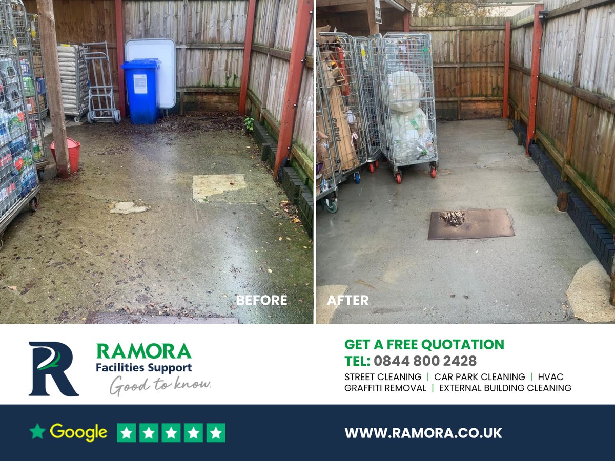 Ramora_FS's tweet photo. We don't just focus on Front of House aesthetics, we also ensure your Operational areas are clean & fit for purpose too!
Here we deep cleaned @bp_plc Clacket Lane for @uk_drb, going the extra mile to ensure the rear of the forecourt was clean.
#ramora #bp #drb #deepcleaning https://t.co/N379evYB9Y