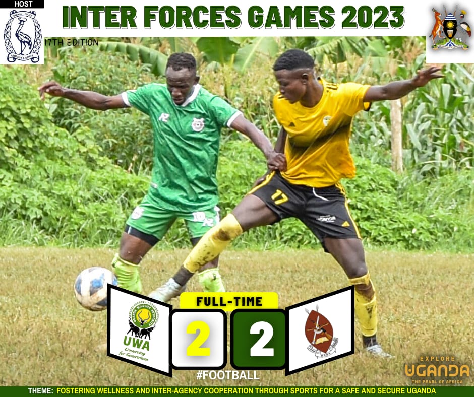 INTERFORCES GAMES 2030 Points shared between UWA and UPDF at Namulonge. #UWAUPDF