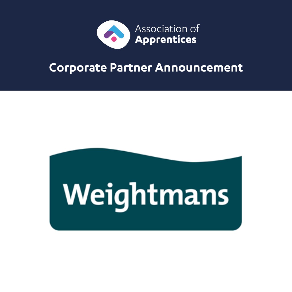 Association of Apprentices (@assocapprentice) on Twitter photo We are incredibly excited to announce that <a href="/Weightmans/">Weightmans</a> has joined our growing community of Corporate Partners.
We are delighted to be working together to support Weightmans' apprentices.
#apprenticeships #apprenticeexperience #partnerships <a href="/WeightmansJobs/">Weightmans Careers</a> <a href="/BPPGroup/">BPP</a> We are incredibly excited to announce that <a href="/Weightmans/">Weightmans</a> has joined our growing community of Corporate Partners.
We are delighted to be working together to support Weightmans' apprentices.
#apprenticeships #apprenticeexperience #partnerships <a href="/WeightmansJobs/">Weightmans Careers</a> <a href="/BPPGroup/">BPP</a>