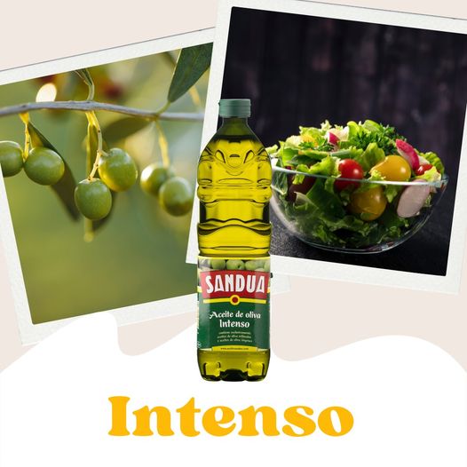 Intenso, un aceite de oliva con buen cuerpo, sabor dulce y agradable aroma a aceituna. La mejor opción para tu cocina. ¡Pruébalo!
#aceitesandua #sandua #aceitedeoliva #aceitevegetal #receta #recetas #recetafit #recetafacil #recetassanas #aceitesaludable #salud #saludable