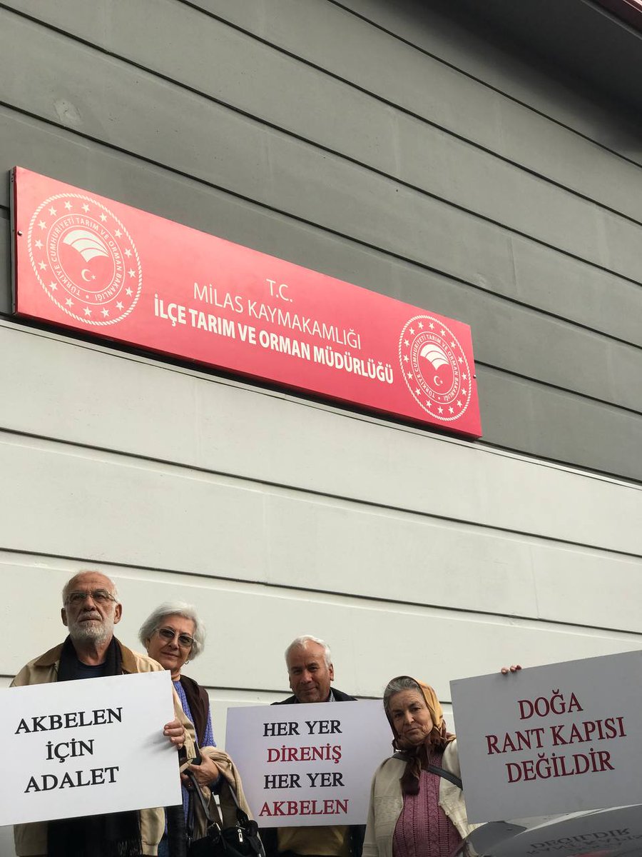 Akbelen'de yaşayan 45 bin zeytin ağacımıza rağmen madende patlatılan dinamitler için şikayet dilekçelerimizi <a href="/milastarim/">Milas İlçe Tarım Ve Orman Müdürlüğü</a> 'a verdik. 

Görevinizi yapın, Zeytin Kanunu'nu uygulayın, zeytinlikleri koruyun. Yoksa yine geleceğiz, daha büyük geleceğiz! 

Çünkü #AkbelendenVazgeçmiyoruz!