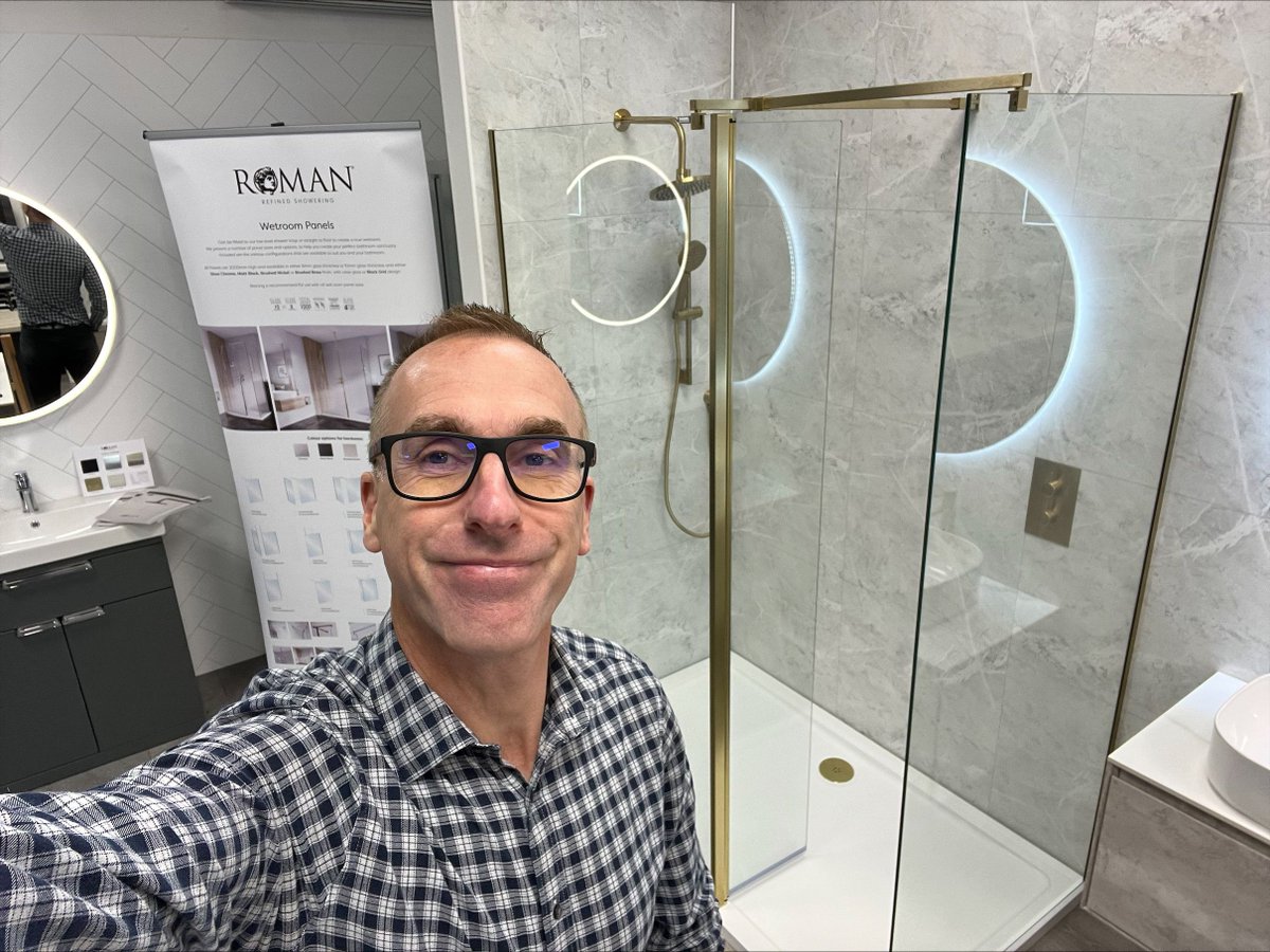 Today we are attending Total Plumbing's grand opening for their showroom in Aberdere. Our Roman representative James, is all set up for the morning! @LBSBMLTD #plumbing #totalplumbing #newbuild #grandopening #grandopening #smallbusiness #shoplocal #bathroomshowroom
