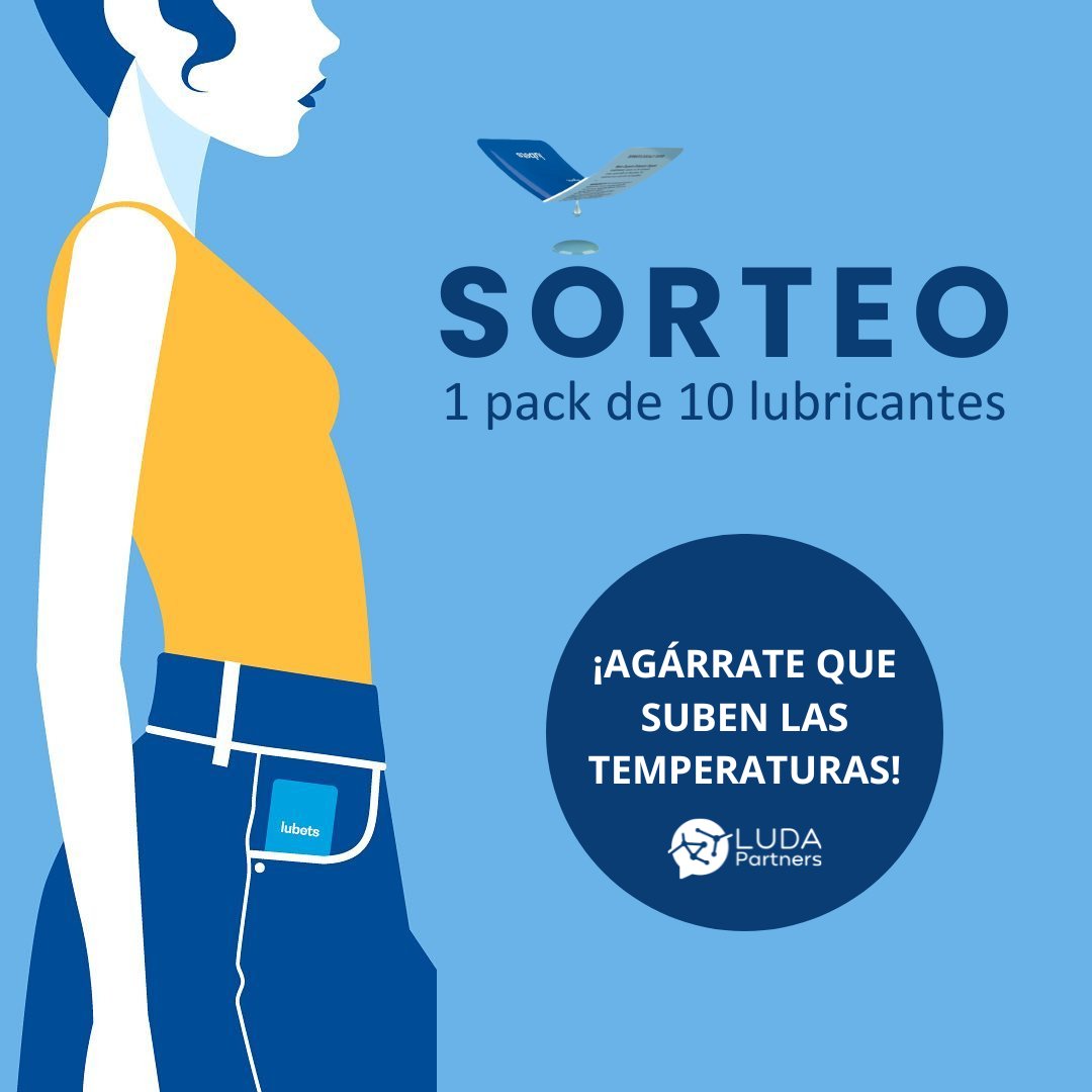 Con nuestros amigos de @lubets_es os traemos un SORTEAZO

20 ganadores y 1 pack de 10 monodosis de lubricantes.

1. Sigue a @ludapartners y a @lubets_es.
2. Dale me gusta al post y RT.
3. Menciona en comentarios a tus dos amigos.

Bases legales: ludapartners.com/bases-legales-…
¡SUERTE!💚