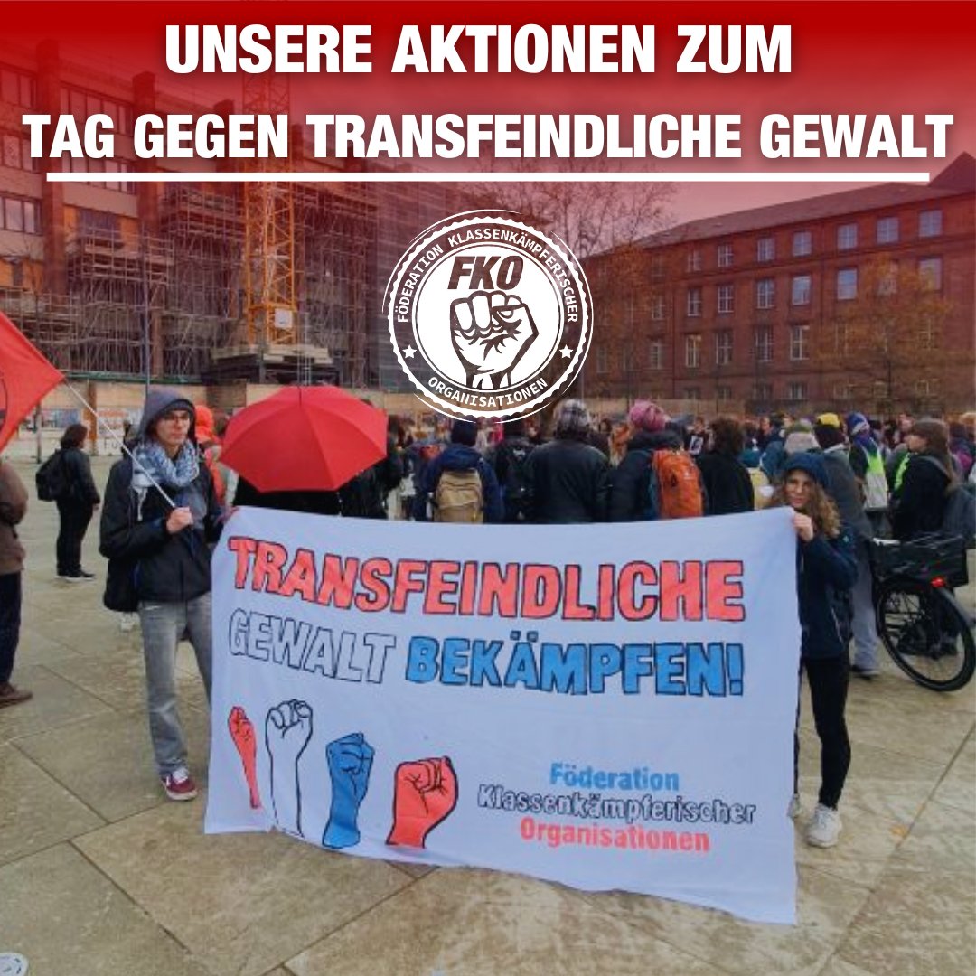 FKOonline's tweet photo. Am 20.11 waren wir in ganz Deutschland zum Tag gegen #transfeindlicheGewalt auf der Straße!
Checkt unseren Bericht mit Bildern aus:
👇
https://t.co/4AYDfCpf1o
#TransDayOfRemembrance https://t.co/zrse2RGHg3
