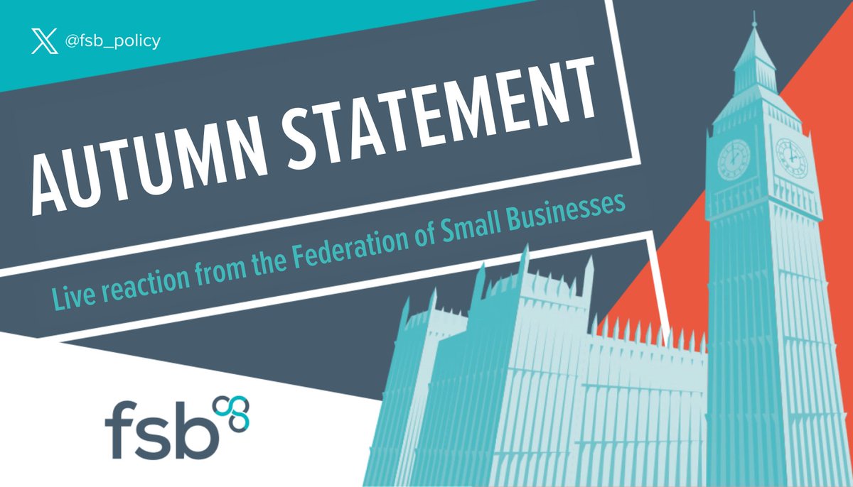 🕧 Join us at 12.30 pm for live updates on today's #AutumnStatement, focusing on small business measures.

📊 Stay tuned for key insights.

#AutumnStatement2023
