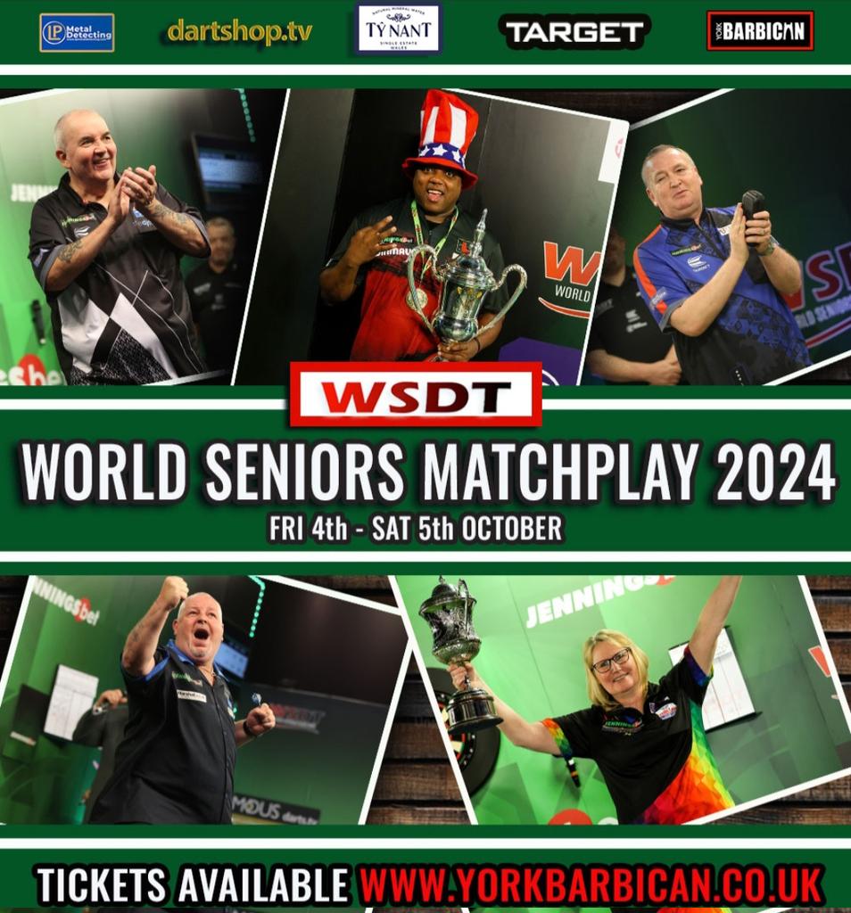 Just got tickets for @SeniorsDarts in @yorkbarbican next October. Can't wait, I love the Darts. Looking forward on seeing some of my favourite Dart players and friends @OfficialKP180 @BobbyGeorge180 I wonder if @KDeller138 is playing?😊🎯❤️