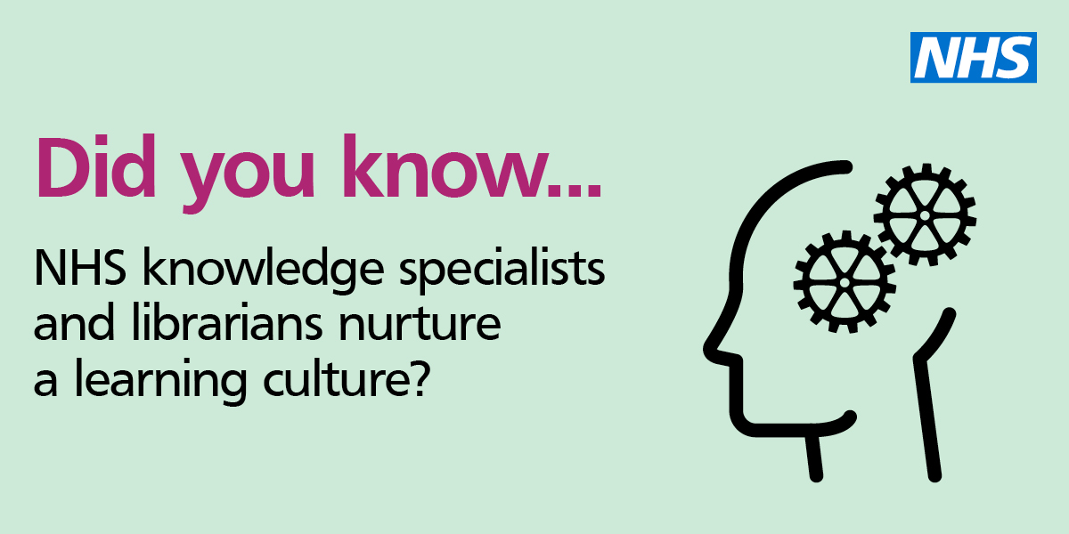 NHS Knowledge for Healthcare (@nhskfh) on Twitter photo Did you know NHS knowledge specialists and librarians nurture a learning culture which is critical to transformation, efficiency, and innovation in the NHS? <a href="/NHSKFH/">NHS Knowledge for Healthcare</a> #KNOWvember23 Did you know NHS knowledge specialists and librarians nurture a learning culture which is critical to transformation, efficiency, and innovation in the NHS? <a href="/NHSKFH/">NHS Knowledge for Healthcare</a> #KNOWvember23