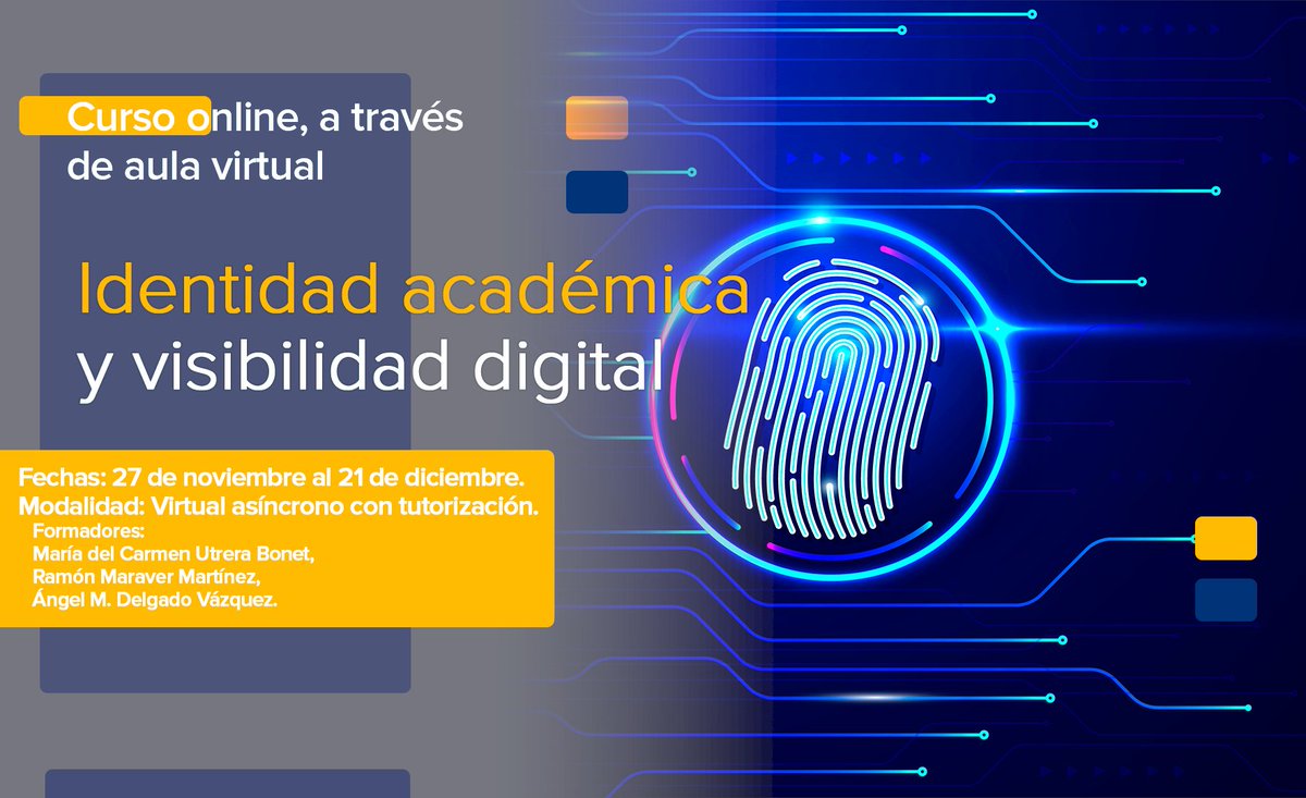 bibupo's tweet photo. Curso de #BibUpo para #DoctoradoUPO:
"Identidad académica y visibilidad digital".
Aprende a gestionar de forma óptima la identidad académica digital, fundamental en tu carrera investigadora.
-Inscripciones a través de tu programa de doctorado (Aula virtual)
-Último día: 23 nov. https://t.co/OvnOXGIkz9