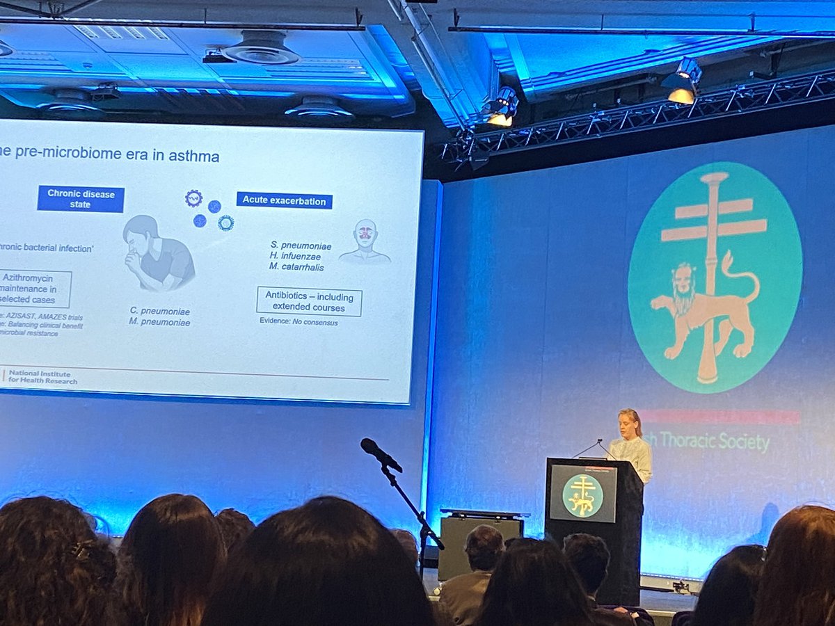 What a great start to the winter BTS meeting. A symposium on Asthma: effect of hormones and sex differences, biologic effects on mucin and Leicester’s @sarah_diver presenting fascinating data on microbiome impact in asthma/copd #BTSWinter2023