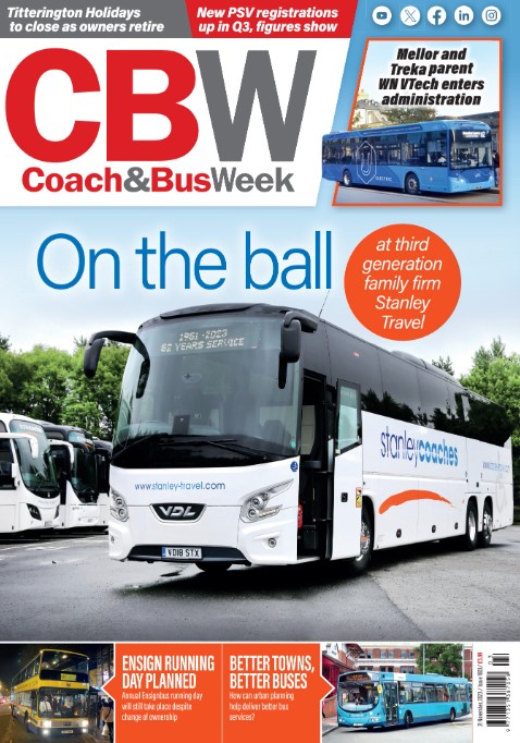 CBWtweets's tweet photo. This week, we speak to @stanley_travel and ask whether better urban planning can help to deliver more efficient and effective bus networks. In the news: @mellorcc and Treka Bus parent WN VTech files to appoint administrators, plus much more..

https://t.co/H4aQ3My4iN https://t.co/rag3EZaWAE