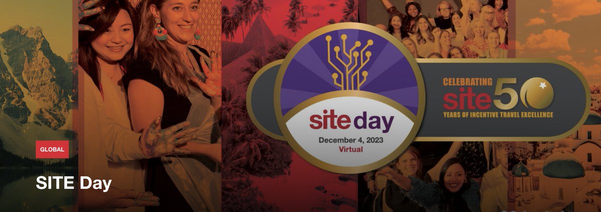 Launching this year in celebration of 50 years of incentive travel excellence, join us for SITE DAY, an opportunity to engage meaningfully with SITE members and friends around themes & topics that interest YOU! Sign up without delay siteglobal.com/event/site-day