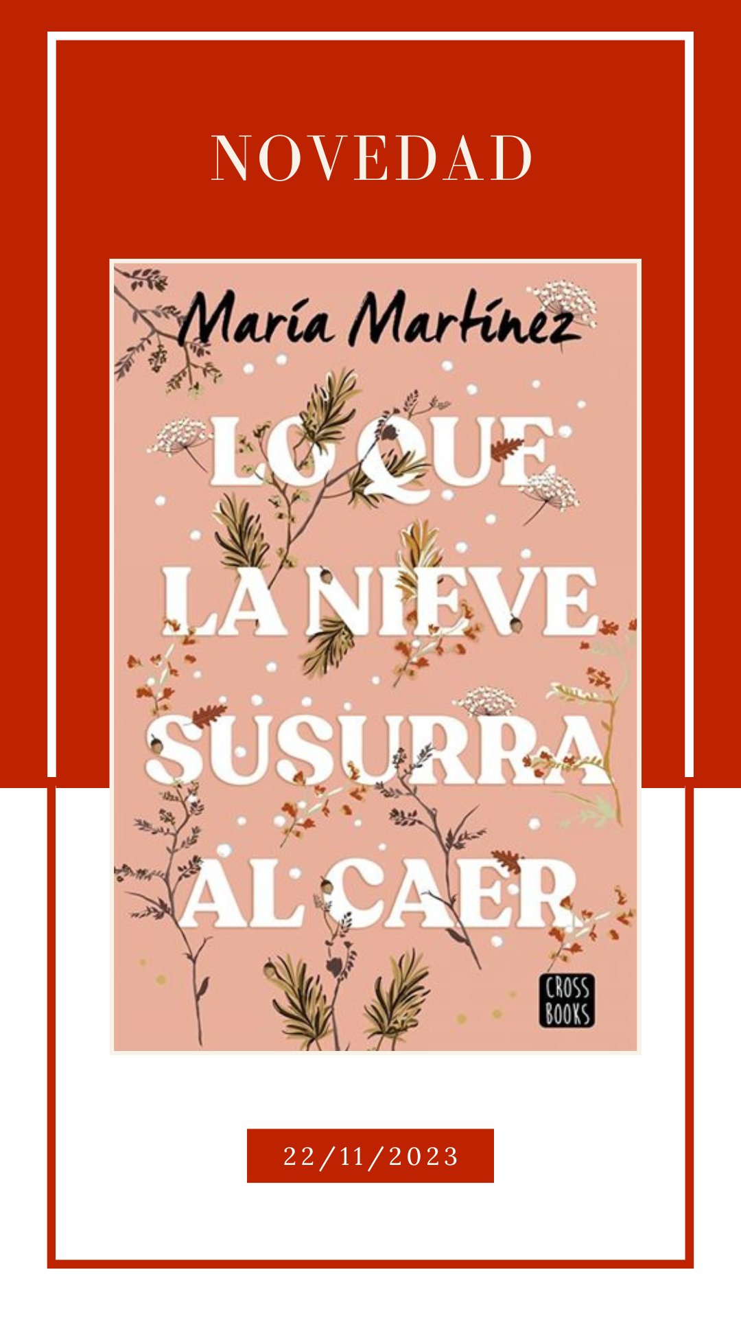 Lecturalia on X: #NovedadesLiterarias 🆕 📅 22/11/2023 📓 “Lo que la nieve  susurra al caer” de María Martínez 📕 “Esa clase de chica” de Elizabeth  Jane Howard 📗 “Albatros” de Nuria Ortega