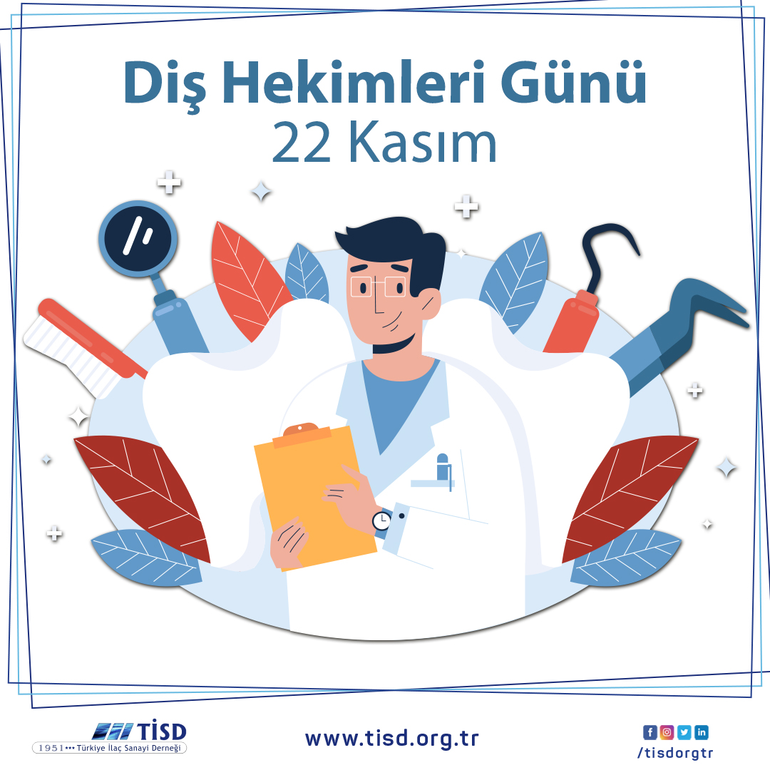 Gülümsememizi koruyan ve ağız sağlığımızı iyileştiren diş hekimlerinin 🦷 Dünya Diş Hekimleri Günü Kutlu Olsun!
#DişHekimleriGünü #AğızSağlığı #Gülümseme #Sağlık #TeşekkürlerDişHekimleri #TİSD #TürkiyeİlaçSanayiDerneği #yerliilaç #üretmeningücüylesağlıklıgünlere #ilaçsanayi #ilaç