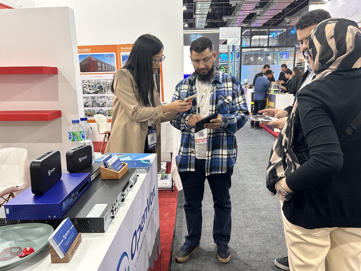 OpenVox_Info's tweet photo. Thank you for joining us at Cairo ICT! 👏👏
We are thrilled to have had the chance to showcase our cutting-edge technologies and network with industry professionals.
It was truly a fantastic experience!
#CairoICT #cairoict2023 #communication #OpenVox #voip https://t.co/BWXX6haVbM