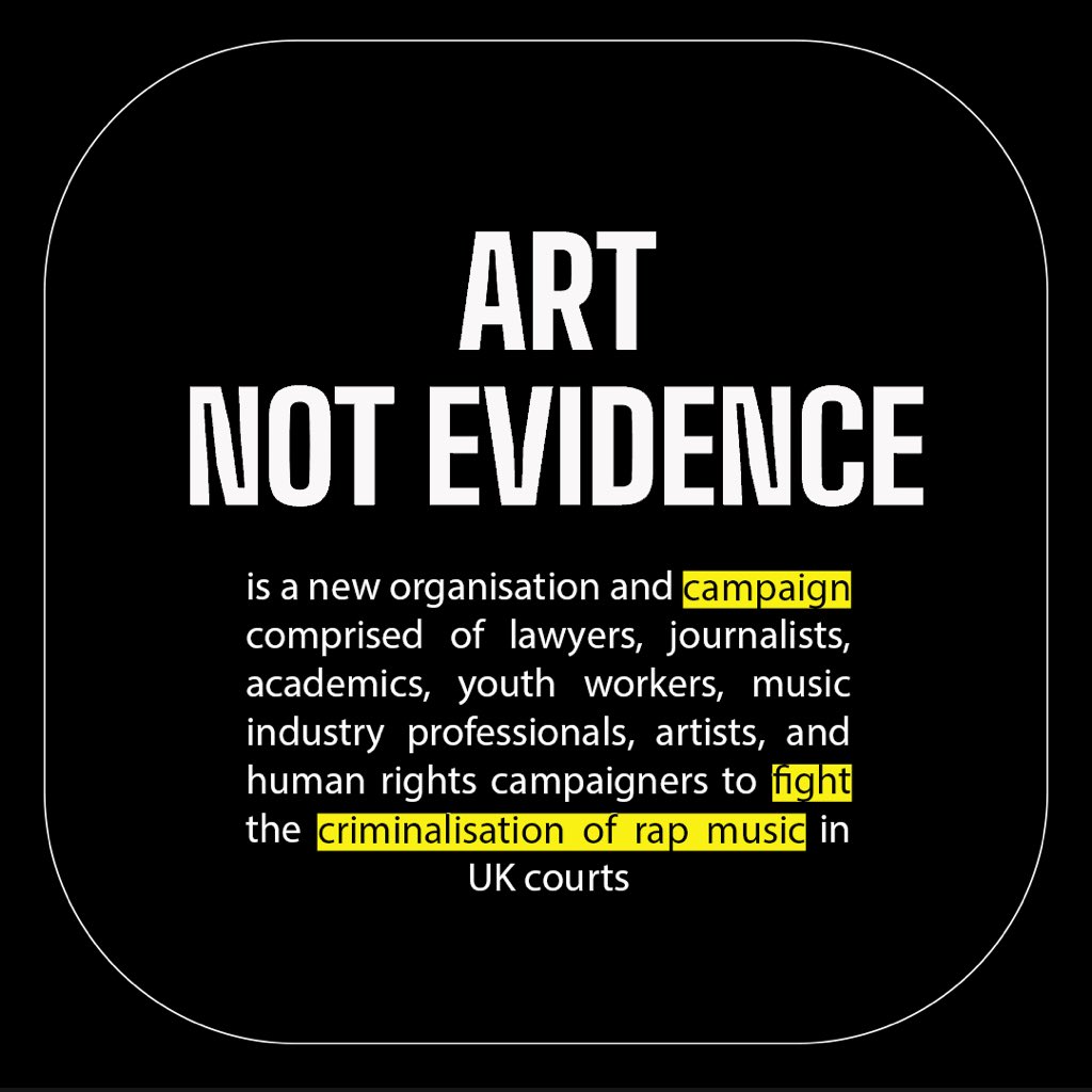 artnotevidence's tweet image. ✍️ Sign our open letter calling for law reform to keep creative and artistic expression out of court 🤝 link in bio